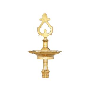 Lámpara de Latón Hecha a Mano Exotic India ZEN057 de 16 Pulgadas, Diseño del Sur de la India para Decoración del Hogar, Hecha en India para Regalo - Product Image 2