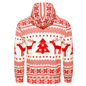 Sudadera con Capucha y Cremallera para Hombre, Diseño Estampado Rojo, Tejido de Poliéster, Sudadera de Invierno con Manga Regular y Diseño Estampado - Product Image 2