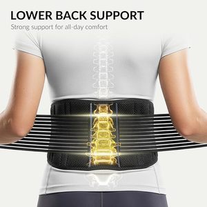 Custom <b>Back</b> Brace <b>Support</b> Belt Waist Posture Corrector Dual Adjustable Lumber <b>support</b> For Lower Pain Lightweight <b>Back</b> Brace - Product Image 4