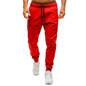 Pantalon de survêtement jaune moutarde pour homme, taille élastique, décontracté, poches latérales, coton tricoté mi-lourd - Product Image 2