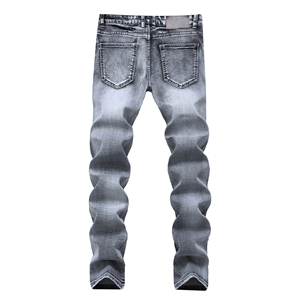<b>Men's</b> High Waist Straight Leg Breathable Slim Fit Denim <b>Jeans</b> Waterproof Long Casual Pants With Logo for Autumn Cheap price - Product Image 3