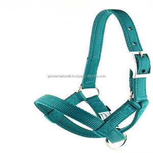 Licol de cheval en nylon coloré, robuste, fait à la main, dans toutes les tailles personnalisées, double couture, avec boucle et anneaux en nickel anti-rouille, 4 pièces - Product Image 4