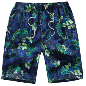 <b>Men</b> Floral Print Board Shorts Quick Dry Drawstring Waist Casual Swim <b>Trunks</b> Bermuda Length Polyester Material - Product Image 5