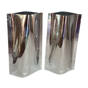 Aluminum Three-Side Seal Stand <b>up</b> <b>Pouch</b> BOPP AL PE Heat Seal for Food Packaging with Zipper Top 120x100mm - Product Image 3