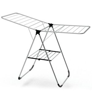 Stendibiancheria Pieghevole a 2 Livelli con Telaio in Alluminio, Pratico Stendino per Bucato - Product Image 1