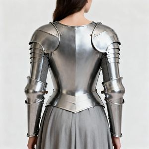 Steel Armor Set Medieval Warrior <b>Queen</b> Style Full Body Protection Black Skirt Included - Product Image 4