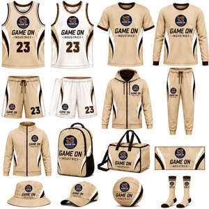 Tenue de basketball personnalisable légère, respirante et de haute qualité pour hommes adultes, avec logo personnalisé, pour l'entraînement et le fitness - Product Image 1