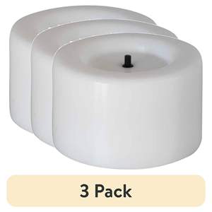 3 paquetes de velas LED sin llama blancas sin perfume 4,60 \ "0,18 LB velas - Product Image 1