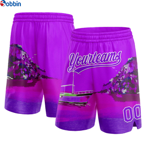 Pantalones Cortos de Playa para Hombre, Estilo Urbano, de Tela de Lona de Poliéster con Impresión de Serigrafía Personalizada, Transpirables, de Secado Rápido, con Malla Holgada - Product Image 3