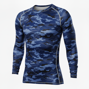 Latest Edition Tight Fitted Sports Training Anti UV Breathable High Seamed Stitched Long Sleeve Swimming <b>Surfing</b> Rash Guard - Product Image 1