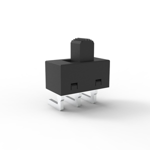Interruptor Deslizante de Alta Corriente SPDT de Ángulo Recto XKB Connection SS-12M12G5, 6A 120V 13.2x7.2mm, Actuador Negro, ROHS - Product Image 2