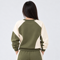 Sweat-shirt tendance pour femme en coton épais, coupe épaules tombantes, toucher doux, confortable, style streetwear