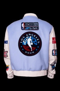 All-<b>Star</b> 2026 Wool & Leather Varsity <b>Jacket</b> Light Blue White - Product Image 2