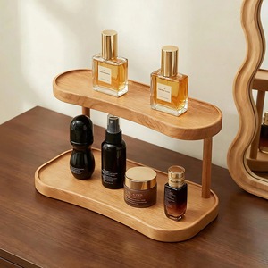 2 Tier Wooden Organizer <b>For</b> Kitchen Cups <b>Dressing</b> <b>Table</b> Decor And Home Organization <b>Storage</b> Rack Tabletop Stand From India - Product Image 6