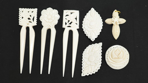 Broches y Palillos para el Cabello de Hueso y Madera Tallados a Mano, Estilo Étnico Bohemio Vintage, Sostenibles, Impermeables, Adornados con Cuentas, Artesanía Natural - Product Image 5