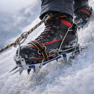 Chaussures de sécurité unisexes en acier plaqué zinc, taille unique, certifiées CE, version Stepin CRM-10-S, crampons de traction sur glace - Product Image 3