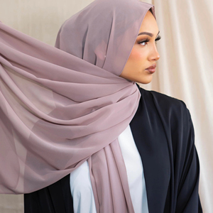 Wholesale 132 Colors Pearl <b>Chiffon</b> Islamic Plain Premium Georgette Headscarf Women's Bubble <b>Chiffon</b> Shawl Hijab - Product Image 1