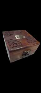 Handcrafted Wooden <b>Watch</b> Box with Lock for Storage Rings Necklaces - Product Image 3