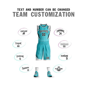 Uniforme de Baloncesto Reversible Estampado al por Mayor, Conjunto de Ropa Deportiva Personalizada para Equipos, Doble Capa, para Juegos de Verano - Product Image 3