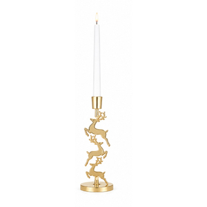 Exclusive Metal Reindeer Candle Stand Gold <b>Candlestick</b> <b>Holder</b> Christmas Candle <b>Holder</b> For Table Centerpiece Xmas Desktop Decor - Product Image 1