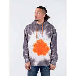 เสื้อฮู้ดดี้โอเวอร์ไซส์ยูนิเซ็กซ์คุณภาพสูงสำหรับผู้ชาย ลายมัดย้อม  โลโก้สั่งทำได้ เนื้อผ้าหนา 100% คอตตอน ระบายอากาศได้ดี แห้งเร็ว เหมาะสำหรับฤดูหนาว - Product Image 3