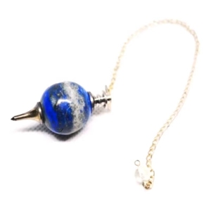 Péndulo de Lapislázuli Hecho a Mano con Bola Natural de Feng Shui, Péndulo de Radiestesia, Artesanía en Piedras Semipreciosas de Cuarzo y Lapislázuli - Product Image 2