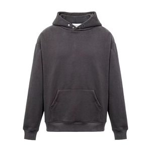Sweat-shirt à capuche zippé 3D personnalisé pour homme, en coton épais, coupe oversize avec épaules tombantes et logo brodé pour l'hiver - Product Image 6