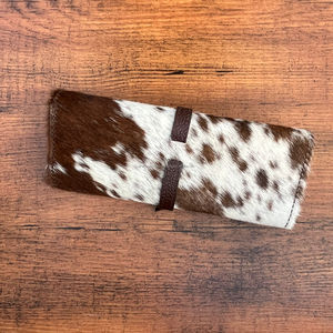 Customizable Hand Tooled Leather Jewelry Organizer Western Cowhide Foldable Jewelry Roll Holder & Travel Case Jewelry Storage - Product Image 3