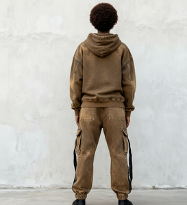 Conjunto de Sudadera con Capucha y Pantalones Deportivos Holgados de Invierno de Alta Calidad, Unisex, Personalizado, de Peso Medio, con Capucha, Antiestático - Product Image 2