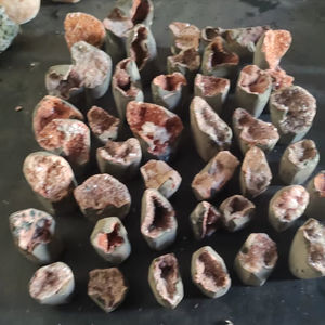 Lot de géodes de Heulandite rouge naturelles et magnifiques, collection de spécimens minéraux de qualité supérieure, décoration, cadeau de guérison - Product Image 1