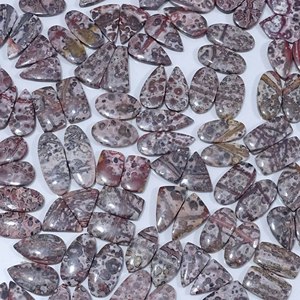 High Quality Natural Leopard Skin Jasper Quartz Gemstone Wholesale Prices Gemstone Lot Pair Customizable Sizes Earrings High - Product Image 1