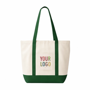 Bolsa de Mano de Lona Laminada JUCO Ecológica, Personalizada con Impresión, Cierre de Cremallera Resistente, Tamaño Mediano, para Compras, Uso Multipropósito - Product Image 3