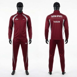 Traje de Entrenamiento de Hockey sobre Césped TAISON SPORTS, Premium, 220 GSM, Poliéster Tricot, Diseño con Paneles Laterales Blancos y Marrones, Logotipo Personalizado - Product Image 1