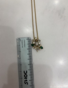 Conjunto de Collar y Pendientes de Plata Chapada en Oro para Mujer, Diseño de Pavo Real con Piedras Blancas Polki, Joyería Vintage con Diseño Animal, Regalo para Boda India - Product Image 6