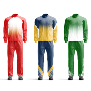 Cricket <b>Tracksuit</b> Custom Unisex Adult Training Warm <b>Retro</b> Vintage Full Zip Half Zip Hooded Slim Baggy Front OEM Polyester - Product Image 1