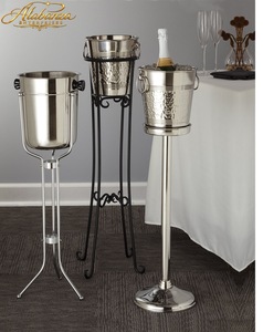 Luxury Stainless Steel <b>Portable</b> Reusable 8-10L 95cm Ice Bucket Floor Stand for Hotel Restaurant <b>Bar</b> Wedding Party Wine Beverage - Product Image 5
