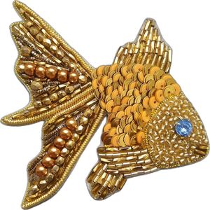 Wholesale Handmade Embroidered Beaded Brooch Luxury Dress Pin for Women Clothing Accessories At Cheap Price - Product Image 5