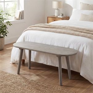 Panca in Legno Grigio da 43 Pollici in Stile Rustico, Impermeabile e Resistente ai Graffi, per Sala da Pranzo o Patio, Posti a Sedere per 2 Persone - Product Image 6