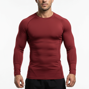 Men <b>Compression</b> <b>Shirt</b> Fitness Gym Breathable Quick Dry Slim Fit - Product Image 1