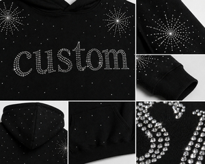 <b>Top</b> Regular fit diamond pocket Rhinestone Embellished Hoodie Premium Quality Fashion Streetwear Clothing Manufacturer <b>Crystal</b> - Product Image 6