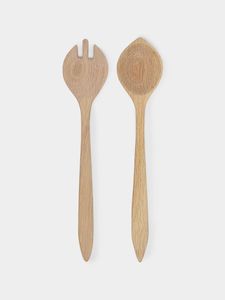 Ensemble de 2 cuillères à salade en bois Star Crafts India, écologiques, lavables au lave-vaisselle, en bois d'acacia. - Product Image 3