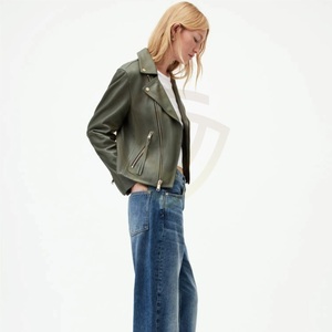 Chaqueta de Cuero PU Acolchada y Transpirable de Alta Calidad al por Mayor para Mujer, Chaquetas de Piel de Oveja a la Moda para Mujer - Product Image 3