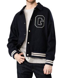 Chaqueta universitaria de lana a la moda informal para hombre, chaquetas de béisbol bomber ajustadas informales, chaqueta universitaria de lana de invierno Letterman para hombre - Product Image 3