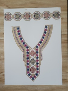 Fashionable Hand-Embroidered Neck Designs for <b>Tops</b> and Dresses – Intricate Floral and Abstract Patterns, Custom Orders Available - Product Image 4