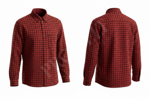 Chemise à manches longues à carreaux personnalisée, coupe ajustée, en coton, décontractée, boutonnée, pour le travail et les affaires – Grande Vente - Product Image 6