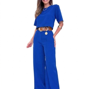 Ensemble de survêtement décontracté pour homme, jaune uni, à manches courtes, à capuche, coupe régulière, grande taille, en polyester/coton, poids moyen, élastique - Product Image 4