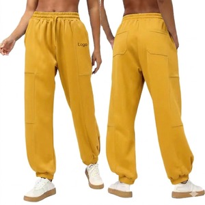 Pantalones de chándal de felpa gris lavados de cintura alta holgados para mujer, estilo streetwear, de verano, con logo personalizado - Product Image 2