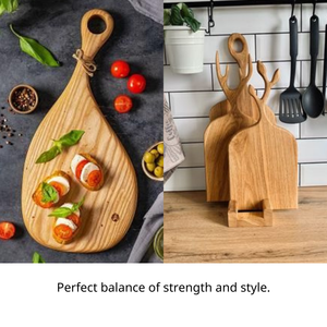 Eco Friendly Acacia Wood Cutting Board Durable Kitchen Chopping <b>Block</b> with Elegant Wood Grain - Product Image 3
