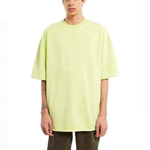 T-shirt Homme Oversize Uni à Manches Courtes Col Rond Décontracté 100% Coton Jersey Tricoté Coupe Classique Longueur Standard Design Uni - Product Image 1