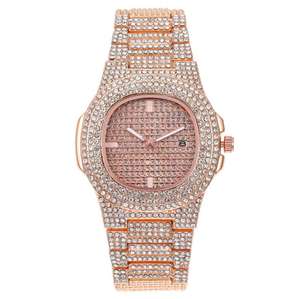 Montre Diamant OEM en Promotion, Montres Iced Out pour Hommes, Montre-Bracelet de Luxe à Quartz Unisexe pour Lui et Elle, Montre Diamant - Product Image 5